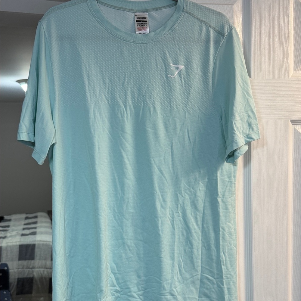 Gymshark Men's Light Blue Short Sleeve Tee